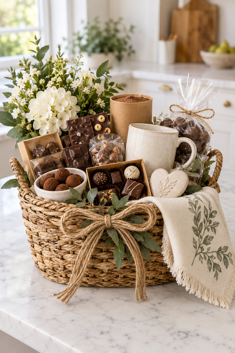 Gift baskets handmade by Treasure Valley Gifts     or     Baskets of Idaho Love